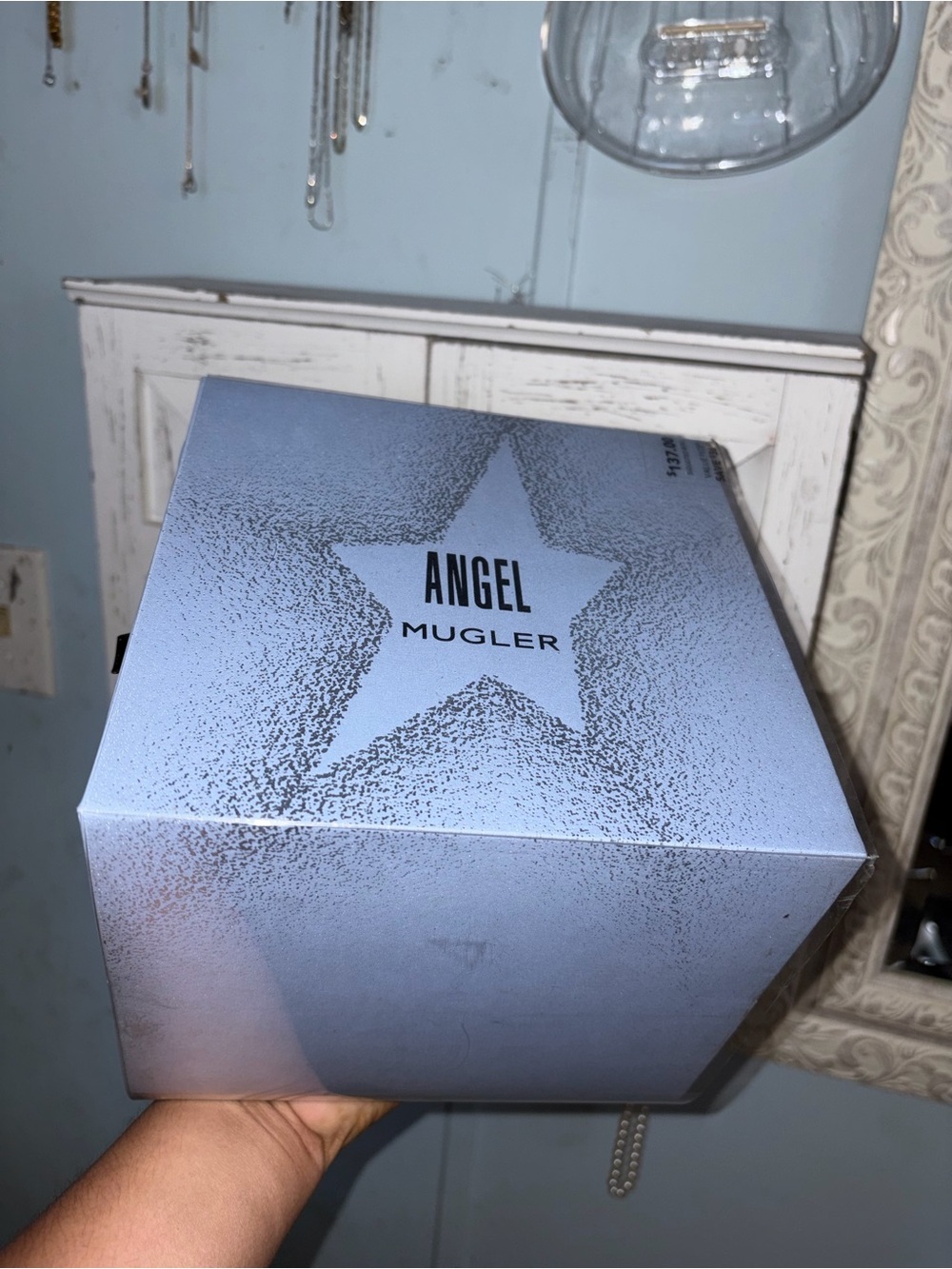 Mugler Angel Box in Pale Blue with Silver Star